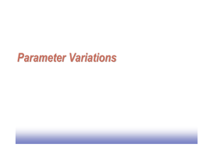 Parameter Variations