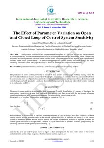 The Effect of Parameter Variation on Open and Closed