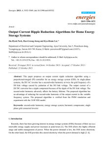 Output Current Ripple Reduction Algorithms for Home Energy