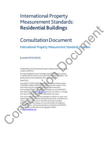 International Property Measurement Standards: Residential
