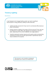 Tenancy Lighting - Department of Industry, Innovation and Science