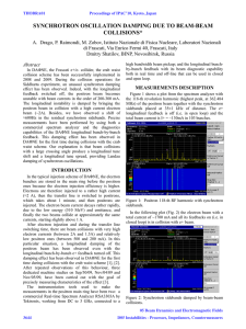 Synchrotron Oscillation Damping due to Beam