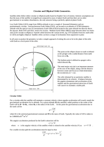 Circular and Elliptical Orbit Geometries.