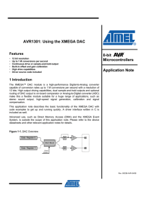 AVR1301: Using the XMEGA DAC