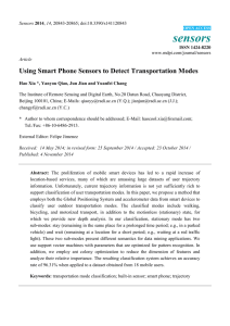 Using Smart Phone Sensors to Detect Transportation Modes