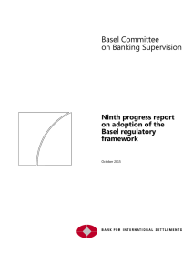 Ninth progress report on adoption of the Basel regulatory framework
