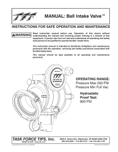 MANUAL: Ball Intake Valve™