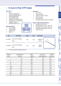 Cat.6 4 Pair UTP Cable