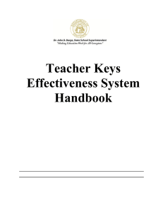 Teacher Keys Effectiveness System Handbook