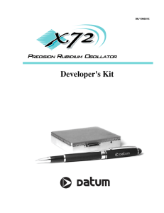 X72 Developer`s Kit - Timing Technology Inc.