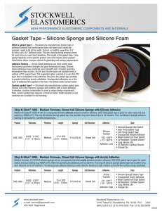 Gasket Tape – Silicone Sponge and Silicone Foam