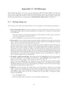 Appendix C: Oscilloscope.