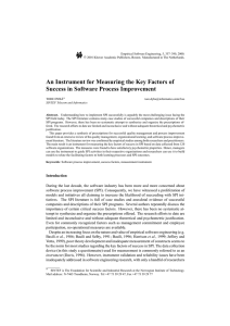 An Instrument for Measuring the Key Factors of Success in Software