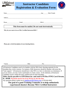 an NRA Certified Instructor Registration Form