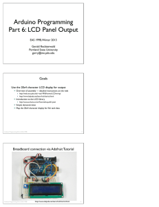 Arduino Programming Part 6: LCD Panel Output