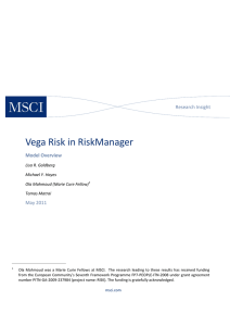 Vega Risk in RiskManager