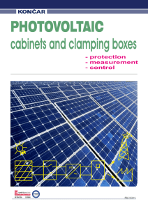 cabinets and clamping boxes PHOTOVOLTAIC