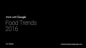 Google Food Trends Report
