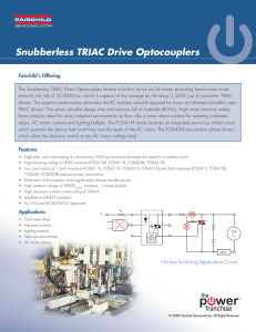 Snubberless TRIAC Drive Optocouplers