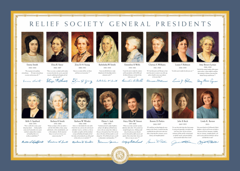 REliEf SociEty GENERAl PRESiDENtS