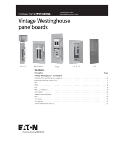 Vintage Westinghouse panelboards