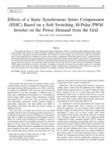 Effects of a Static Synchronous Series Compensator