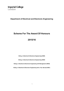 EEE Scheme for Award of Honours 2015-16
