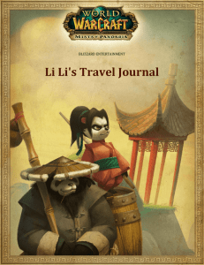 Li Li`s Travel Journal - Blizzard Entertainment