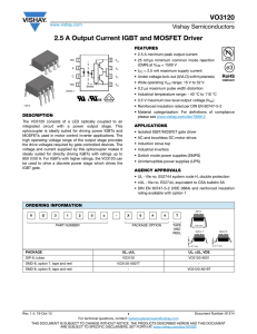 VO3120 2.5 A Output Current IGBT and MOSFET Driver