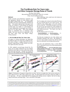 The Five-Minute Rule Ten Years Later, and Other Computer Storage