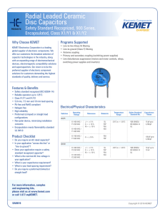 Radial Leaded Ceramic Disc Capacitors