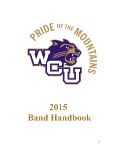 2015 Band Handbook - Western Carolina University