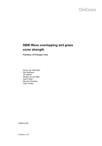 SBW Wave overtopping and grass cover strength