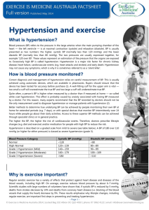 Hypertension and exercise