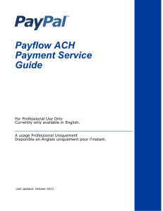 Payflow ACH Service Guide