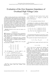 Evaluation of the Zero Sequence Impedance of Overhead High