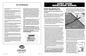 SAFETY COVER I N S TA L L ATION MANUAL