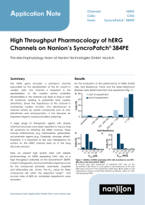 High Throughput Pharmacology of hERG Channels on Nanion`s