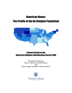 American Nones: The Profile of the No Religion