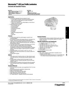 Mercmaster™ LED Low Profile Luminaires Catalog Pages January