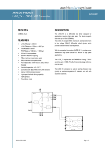 ANALOG IP BLOCK LVDS_TX - CMOS LVDS Transmitter