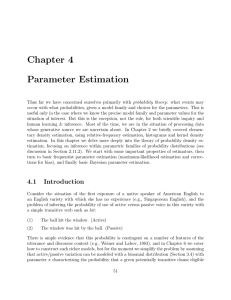 Chapter 4 Parameter Estimation