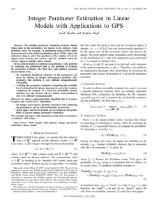 Integer Parameter Estimation In Linear Models With Applications To