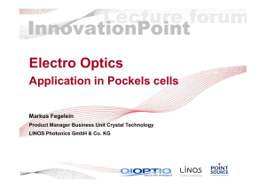 Electro Optics - QIOPTIQ Lecture Forum - Qioptiq Q-Shop