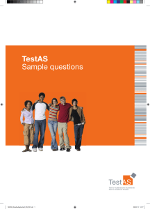 TestAS – Sample questions