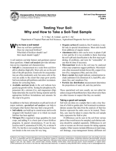 Testing Your Soil: Why and How to Take a Soil-Test Sample