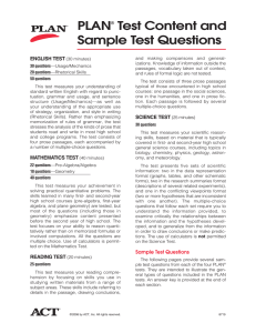 8719 PLAN Sample Test Questions