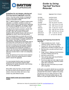 Guide to Using Top-Cast Surface Retarder