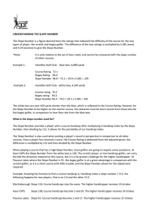 UNDERSTANDING THE SLOPE NUMBER The Slope Number is a