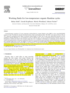 Working fluids for low-temperature organic Rankine cycles